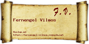 Fernengel Vilmos névjegykártya